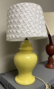Yellow Glass Vase Lamp