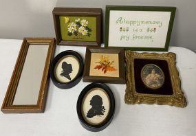 Group of Framed Needle Points and Prints