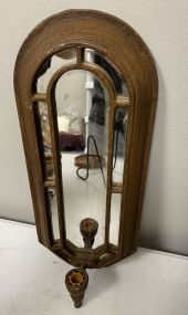 Vintage Mirrored Wall Sconce Candle Holder