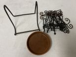 Wire and Set of Metal Easels With Under Plate