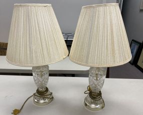 Pair of Glass Vase Lamps