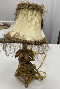 Gold Color Resin Palm Tree Lamp