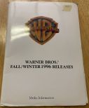Warner Bros. Fall/Winter 1996 Releases and Other Info