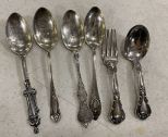 Six Pieces Sterling Flatware
