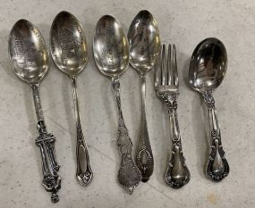 Six Pieces Sterling Flatware