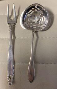 Lunt Sterling Cocktail Fork and Sterling Spoon