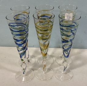 Set of Six Abigails Stem Champagne Glasses
