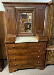 Antique Empire Style Mahogany Wig Dresser