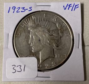 1923-S Peace Liberty Silver Dollar