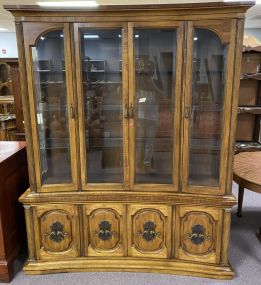 Unique Furniture Makers Co.  Speckled Finish China Cabinet
