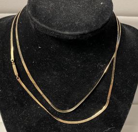 ( No Shipping) Marked 14 Kt Gold Necklace