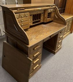 Vintage oak S Roll Top Desk