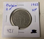 1923 Belgium 2 Franc