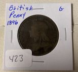 1896 British Penny Queen Victoria