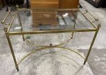 Vintage Brass Handled Coffee Table