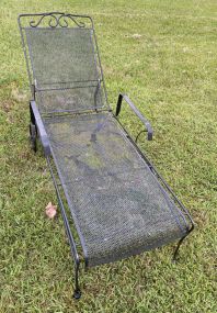 Black Wrought Iron Lounger