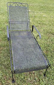 Black Wrought Iron Lounger