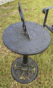 Metal Outdoor Sundial Stand