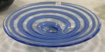 Lite Blue Swirl Center Piece Bowl