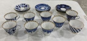 Assorted Group of Tea Cups and Saucers