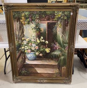 Large Signed Door Way Painting
