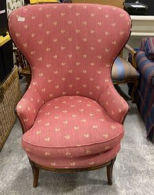 French Style Upholstered High Back Parlor Chair