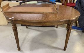 1980's Country French Style Oak Dining Table