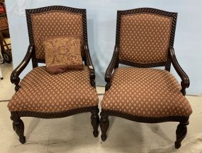 Pair of Modern Cherry Arm Chairs