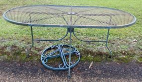 Large Wrought Iron Oval Outdoor Table