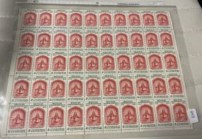 Sheet of Stamps Mexican Independence