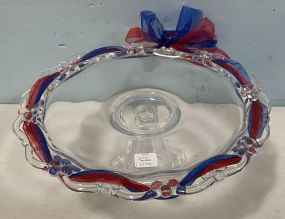 Glass Cake Stand with Interchangeable Ribbon