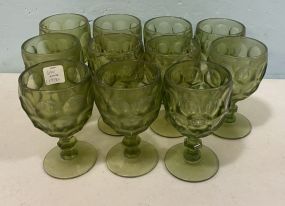 11 Green Fostoria Green Goblets