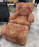 Craftmaster Upholstered Chair and Ottoman