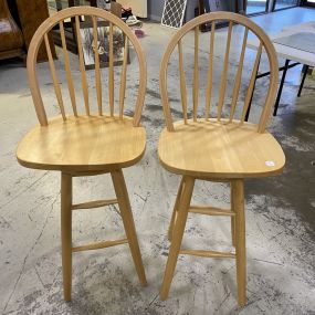 Pair of Pine Bar Stools