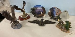Group of Eagle Figurines and Collector Plates