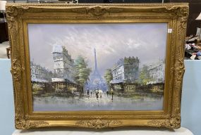 Signed Eiffel Tower Painting