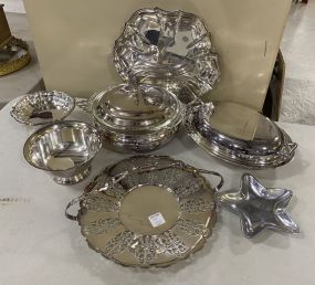 Group of Silver Plate Serving Pieces