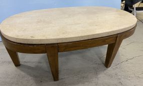 Modern Faux Marble Top Coffee Table