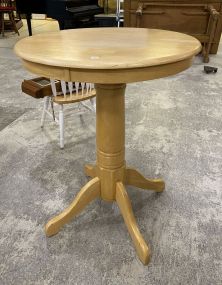 Round Pine Tall Table