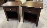 Pair of Modern Cherry Nightstands