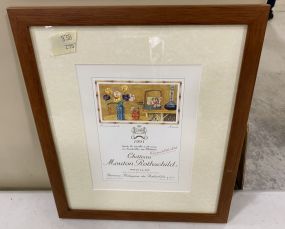 1991 Chateau Mouton Rothschild Framed