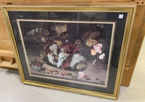 Large Gold Gilt Framed Grape Print