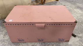 Pink Painted Storage Trunk