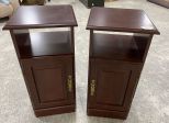 Pair of Cherry Pressed Wood Night Stands
