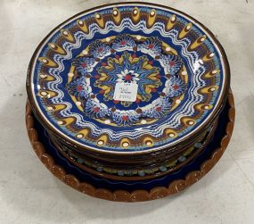 Hand Painted Stoneware Plates and Bowls