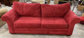 Red Upholstered Sleeper Sofa
