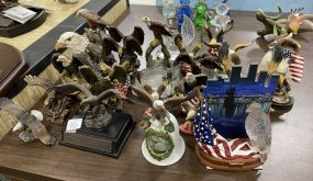 Collection of Small Resin Eagle Figurines