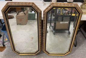 Pair of Gold Gilt Framed Octagon Mirrors