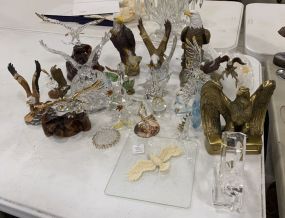 Collection of Glass and Resin Eagles