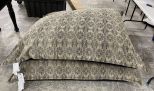 Two Large Upholstered Bean Bags